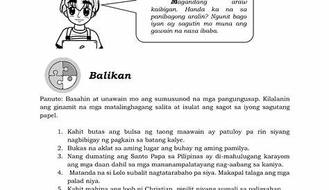 Filipino Modyul Pagbibigay Kahulugan Sa Mga Sawikain Grade | My XXX Hot