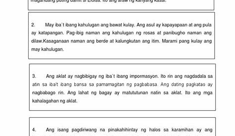 Filipino 3 Quarter 3 Worksheet 4 | Paksa ng Teksto at Kwento - YouTube