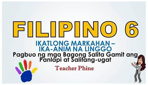 Filipino 1- Nagagamit ang mga natutuhang salita sa pagbuo ng simpleng