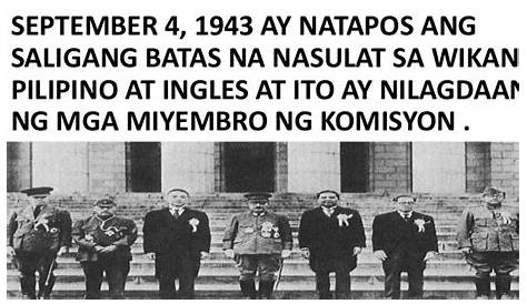 Ano ang meron sa Saligang Batas 1943 ? - Brainly.ph