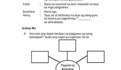 Pagsulat Ng Balangkas Grade 4 | pagsulating