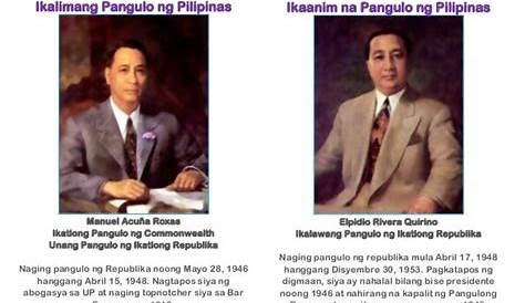 Mga Pangulo Ng Republika Ng Pilipinas Head Of State Commander In - Vrogue