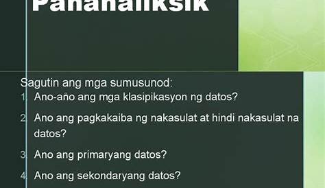 Filipino Ikaapat Na Markahan Modyul Paglikom Ng Datos Sa 75040 | Hot