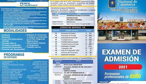 Resultados Admisión UNC 2015-2 (30 Agosto) Ingresantes Examen
