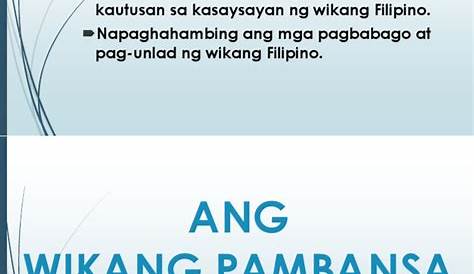 Ano Ang Batayan Sa Pagpili Ng Wikang Pambansa Angiyong | Images and