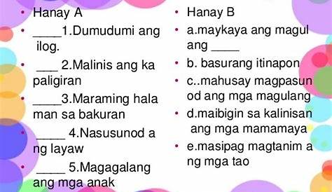 PAGSASANAY 2: Panuto: Pag-ugnayin ang SANHI at BUNGA ng mga pangyayari