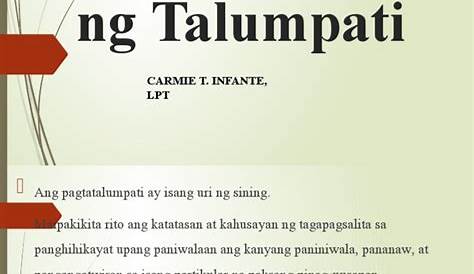 Pagsulat Ng Isang Talumpati