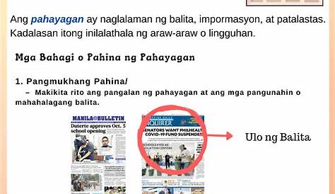 bahagi ng pahayagan - philippin news collections