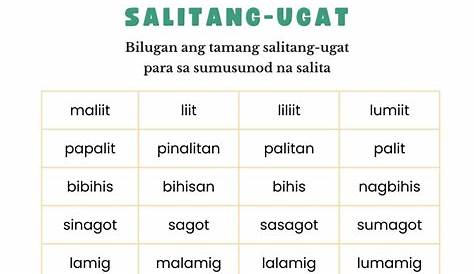 Salitang-ugat Filipino Worksheets — The Filipino Homeschooler