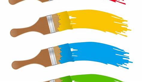 Paint brush with color the vector Free Vector / 4Vector
