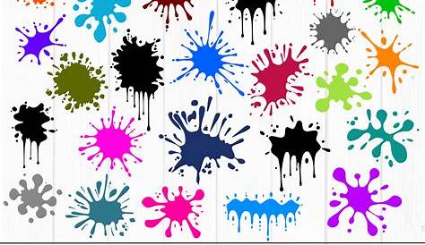 Paint Splatter SVG, Ink Splatter Clip Art, Instant Digital Download Svg