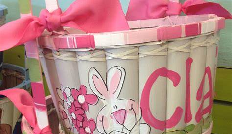 Painted Easter Basket Ideas Personalized Hand