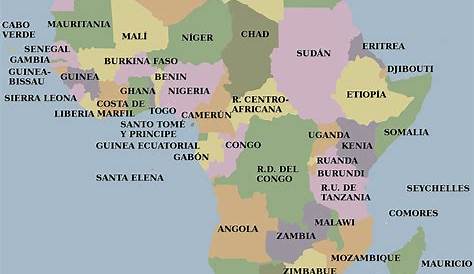 Mapa de Africa. político, físico y mudo | Descargar e Imprimir Mapas