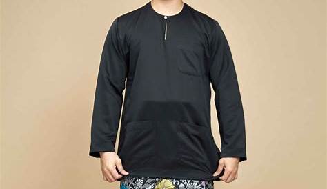 Baju Melayu Lelaki Moden : Baju Melayu Moden Cyrus Dark Grey Baju