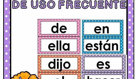Spanish: Palabras de Uso Frecuente (primeras 25) from Teaching With