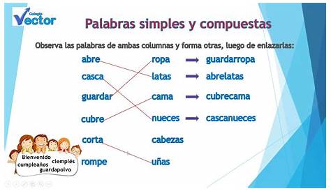 Fichas para trabajar las palabras compuestas | Palabras compuestas