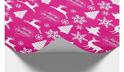 Snowing Pink Gift Wrap | Holiday wrapping paper, Pink christmas