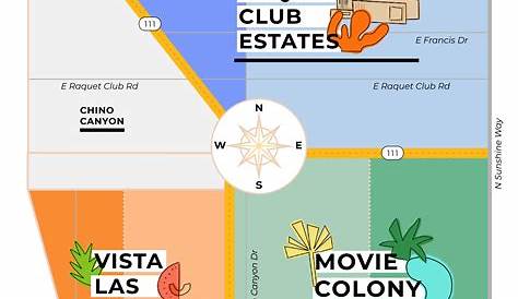 Palm Springs Movie Colony Map