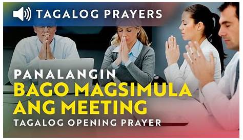 Dasal Para Sa Isang Pagpupulong - sinagot panalangin