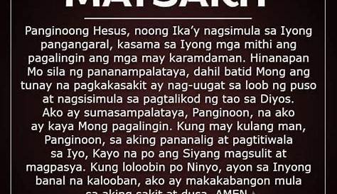 Part 3 MABISANG PANALANGIN PARA SA MAY SAKIT AT KARAMDAMAN NA