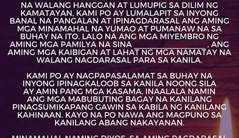 Panalangin Para Sa Kaluluwa 40 Days - magdasal sandali