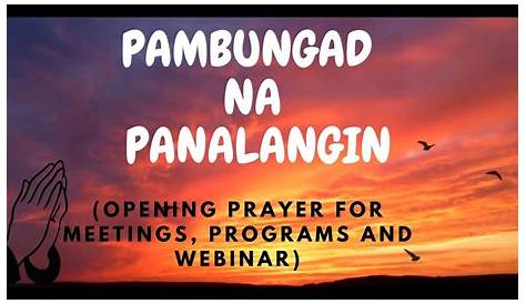 Pin on Opening Prayer Tagalog