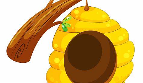 Panal rodeado de abejas ilustración, miel abeja panal ilustración