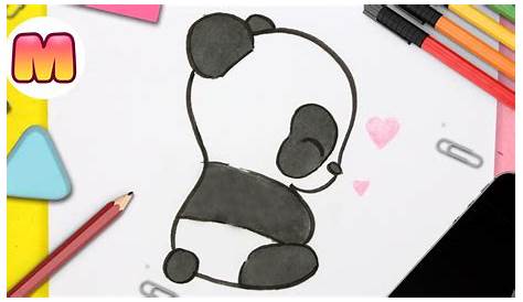 Como dibujar un panda facil passo a passo - dibujos kawaii - YouTube