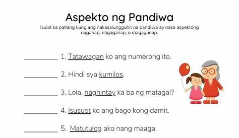 aspekto ng pandiwa worksheet - philippin news collections