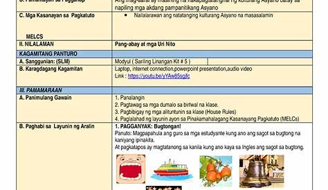 Pang Abay Na Pamanahon Lesson Plan - Anti Vuvuzela