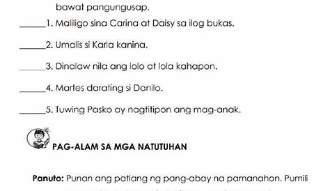 Pang Abay Na Pamaraan At Pamanahon Worksheet - pang atay