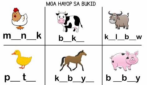 English/Tagalog_Iba't-ibang uri ng hayop at ang huni o tunog ng mga ito