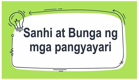 Pang Ugnay Halimbawa Ng Sanhi At Bunga Na Pangungusap - Topotesa