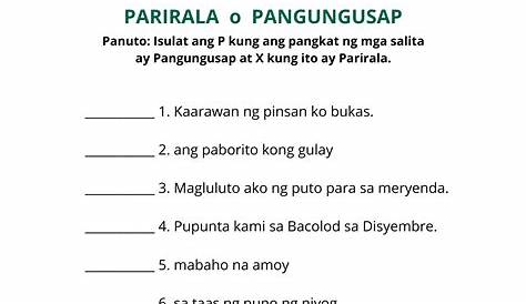 Pangungusap at Di-Pangungusap Activity Sheet (Unang Baitang) | Grade 1