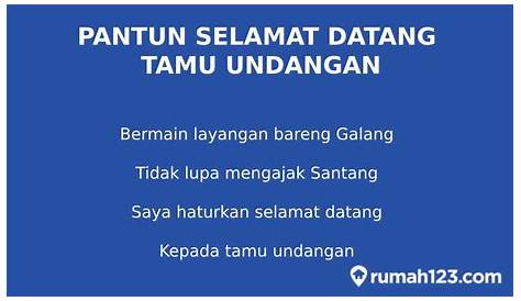 Pantun Ucapan Selamat Datang Untaian Kata 2019 - Riset