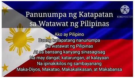 Panunumpa Ng Katapatan Sa Watawat Ng Ph