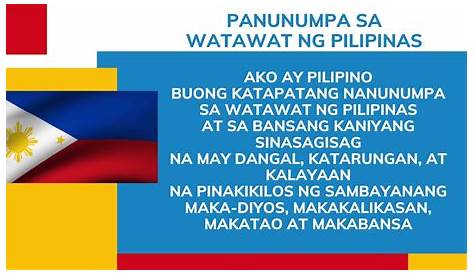 Panunumpa Sa Watawat NG Pilipinas | PDF