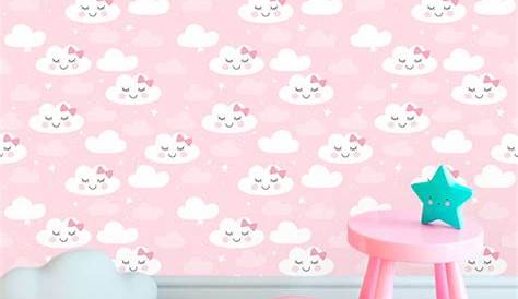 Papel de parede Nuvens Baby Rosa | Elo7 Produtos Especiais