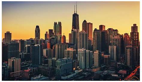 Papel de parede : Chicago, tarde, cidade, Edifícios, Arranha-céus