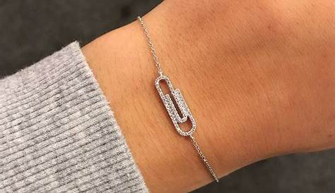 Diamond Paper Clip Bracelet Vardy's Jewelers Bay Area