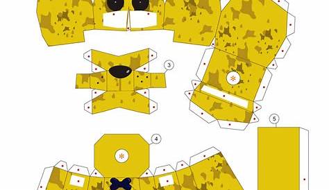 five nights at freddy's golden freddy papercraft by Adogopaper on
