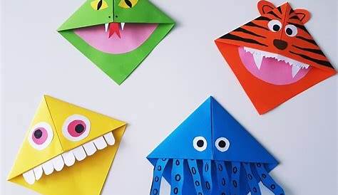 Origami Fisch falten mit Papier 🐟 Einfaches Tier basteln - Einfache