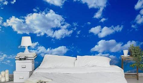 Beibehang intérieur senior papier peint ciel floraison nuages blancs