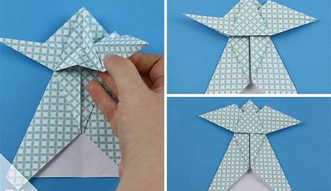 Origami Engel falten - Anleitung für einen Faltengel aus Papier