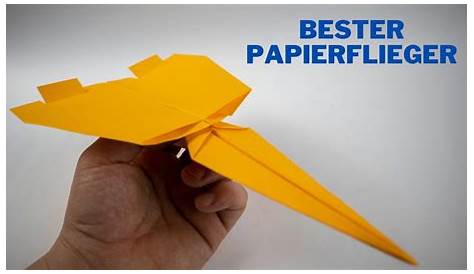 Papierflieger Düsenjet falten - Papierflugzeug basteln - Anleitung für
