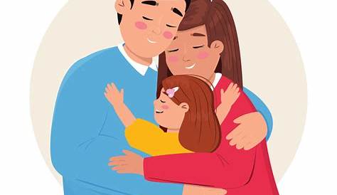Free Vector | A child hugging her mother