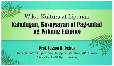 PPT - A n g Wikang Pambansa PowerPoint Presentation, free download - ID