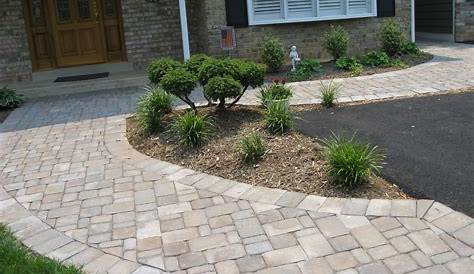 Paver Walkway Edging Ideas Nice 55 Amazing Easy Garden Path & Front Yard Landscaping