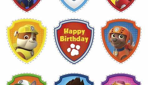 Printable Paw Patrol Cupcake Toppers Badges by PartyPrintables37, $2.00
