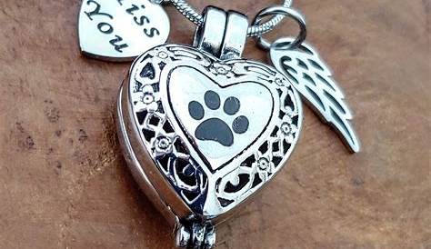 Personalized Paw Print Necklace in Sterling Silver, Pet Memorial Jewelry